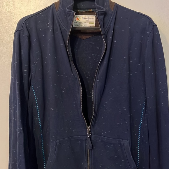 Robert Graham Full-Zip Jersey Knit Sweater / Jacket (Mens L) - Picture 3 of 11